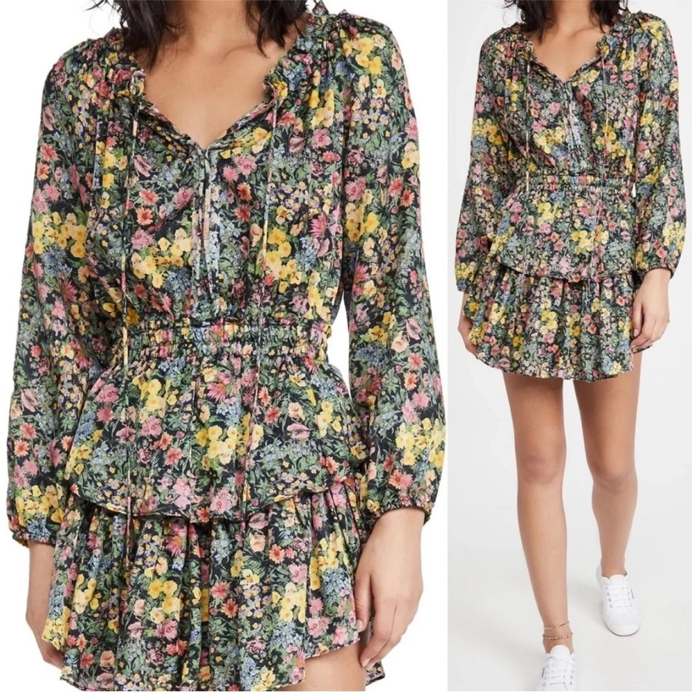 LoveShackFancy Popover Mini Dress Silk FLAWED - Picture 10 of 10